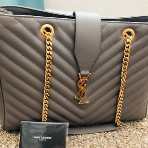 💯 authetic YSL double chain tote
